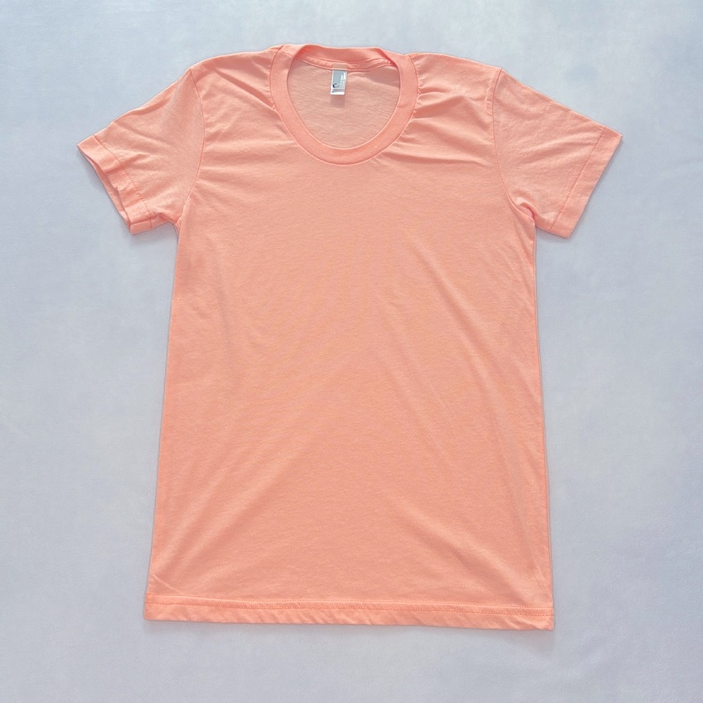 American Apparel Women’s Medium 50/50 Tee. Salmon
